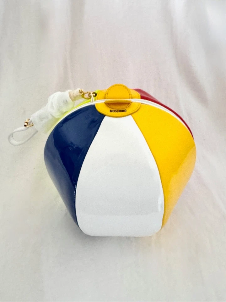 Bolso sin asas MOSCHINO Couture Jeremy Scott esfera multicolor bola de playa muñeca Foto 3 de 4