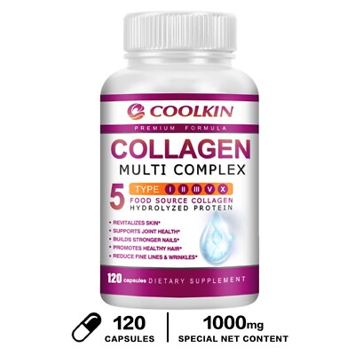 Collagen Multi Complex-Peptides Type I, II, III, V, X - Hair Nails & Skin Health