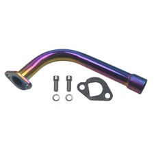 Exhaust Pipe With Female Threaded For Predator 212cc Mini Bike Honda GX160 GX200