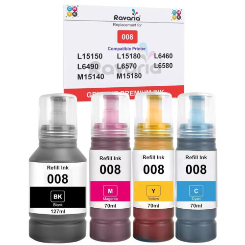 008 Ink Compatible for Epson L15150 L15180 L6460 L6490 L6570 L6580 M15140 M15180