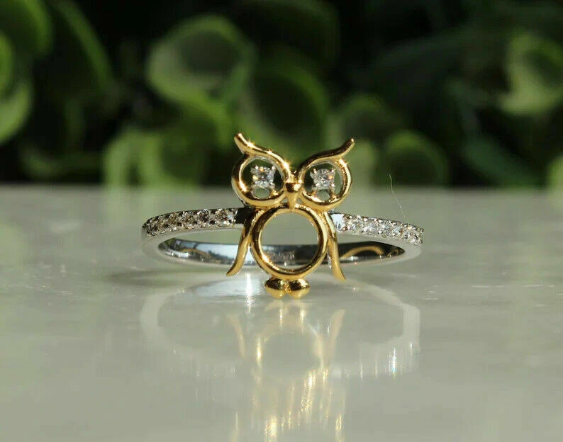 Owl diamond engagement best sale ring