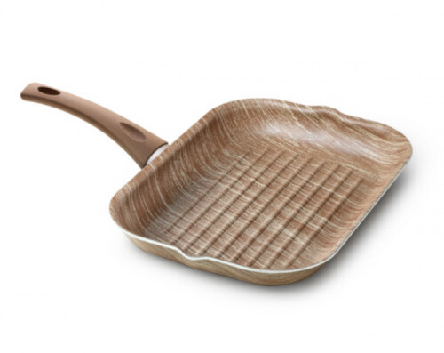 Tegame Agnelli 32cm In Alluminio Antiadere Con Maniglie Acciaio &amp; Coperchio 28cm In Acciaio Lucido