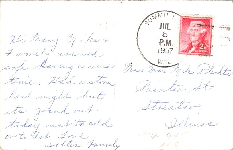 Vintage RPPC Postcard Rasmussen Cottages Summit Lake Wisconsin WI 1957 4559 eBay