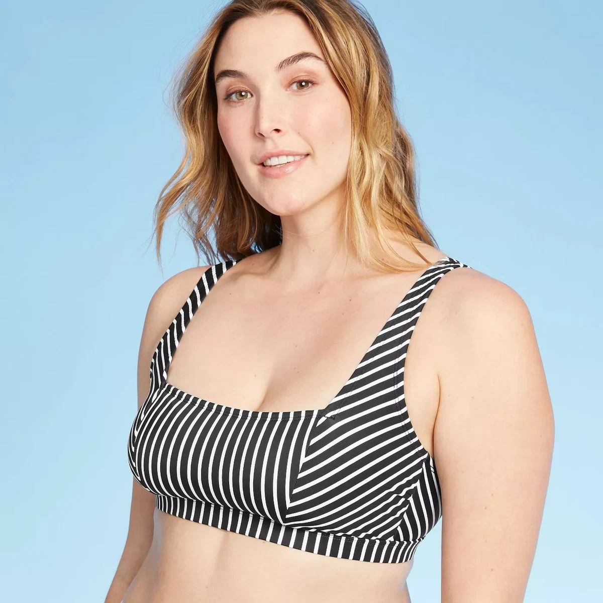 Women's Beach Bikini Top - Kona Sol™ Black Stripe, Size S