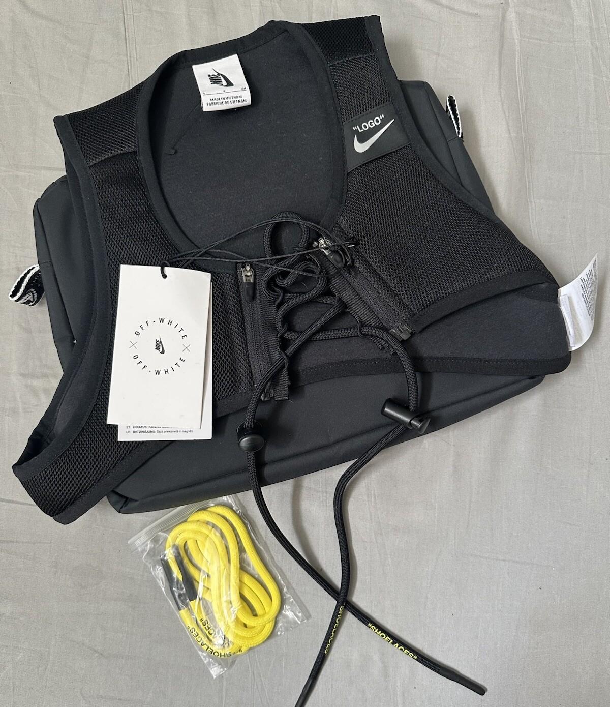 OFF WHITE X NIKE Nike x Off White gilet incrociato donna NRG X Cross Bib nero taglia S BV8054 010