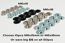 M6 Shoulder Collar Washer packs Suzuki Yamaha Kawasaki Honda Dirt Bike Plastics