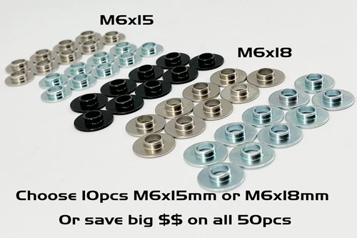 M6 Shoulder Collar Washer packs Suzuki Yamaha Kawasaki Honda Dirt Bike Plastics