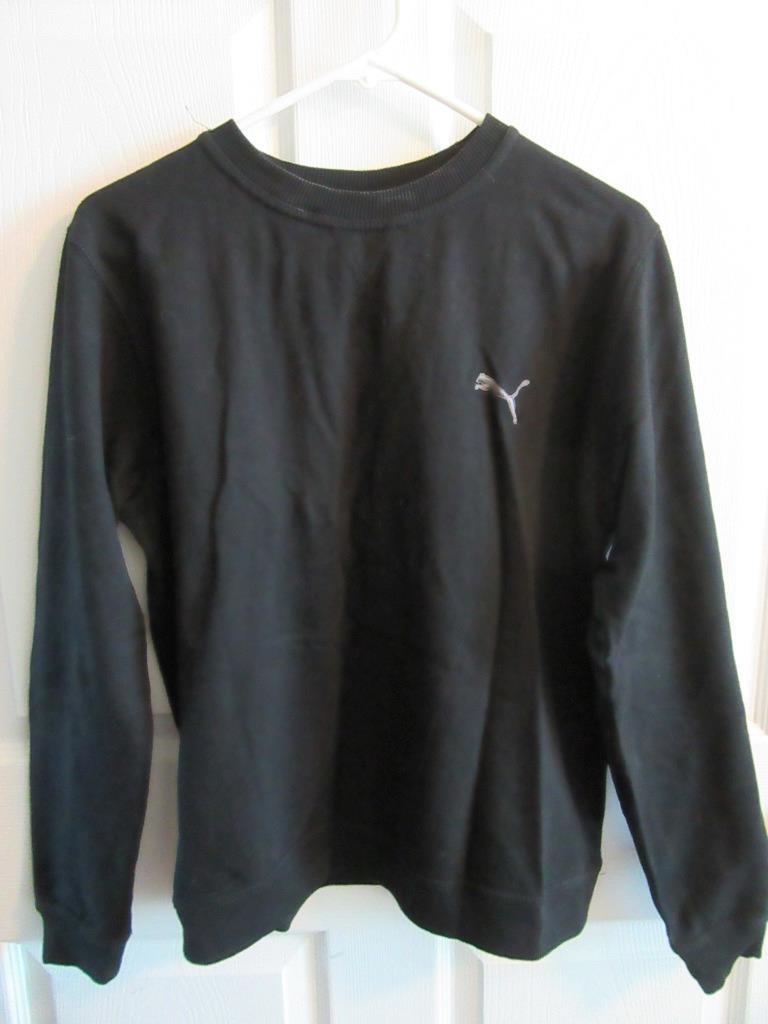 Black PUMA Long Sleeve Crew Neck Pullover Sweatshirt Size Small