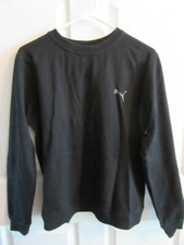 Black PUMA Long Sleeve Crew Neck Pullover Sweatshirt Size Small