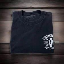 Fisticuffs Mustache Wax Men’s 3XL Black White Short Sleeve Crew Neck T Shirt