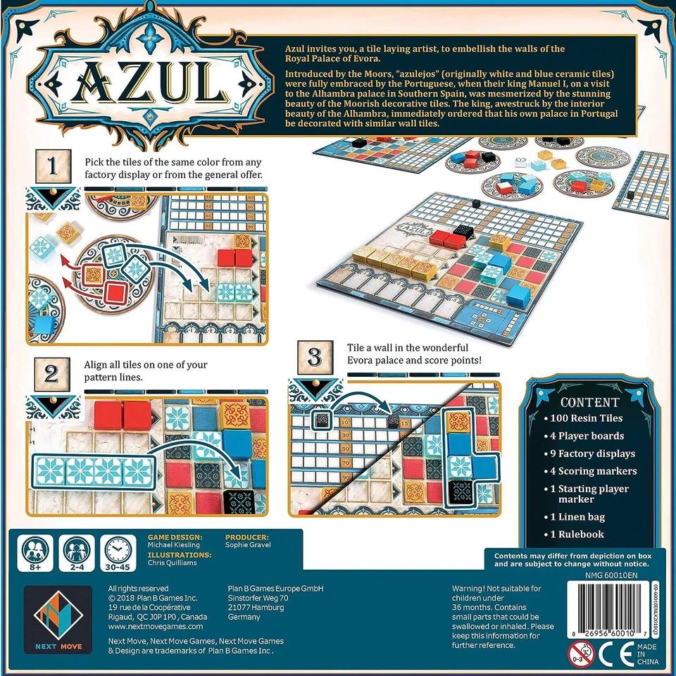 Plan B Games UNBOX Now | Azul | Board Game | Ages 8+ | 2 to 4 Players New UK - Image 3 of 4