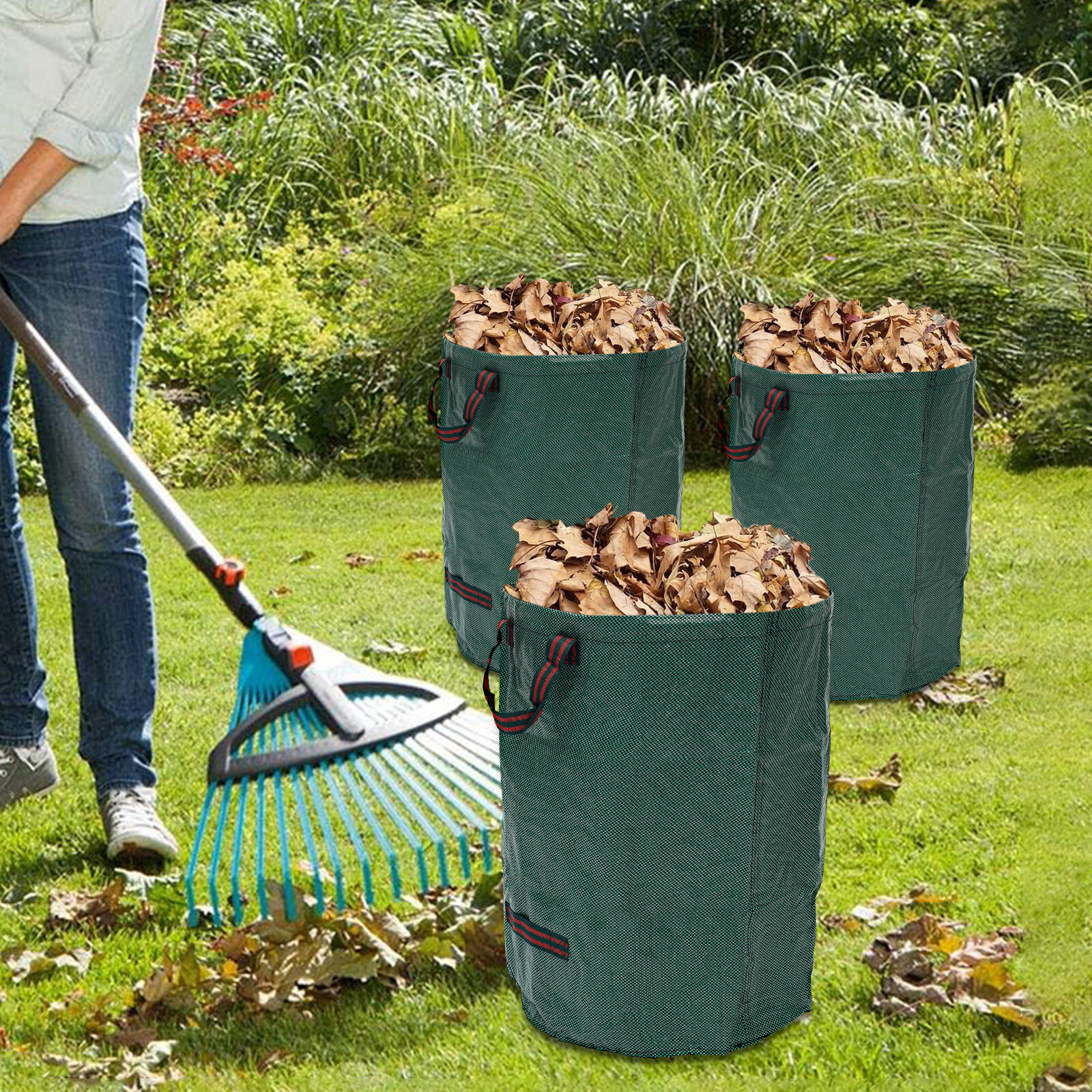 Garden Waste Bag 3-Pack 72 Gallon Lawn Garden Bags