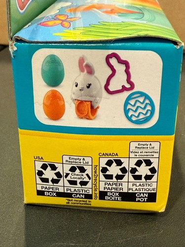 Play-Doh Springtime Pals EASTER Basket Toy Bunny Rabbit Egg Set Orange & Teal - Picture 6 of 6