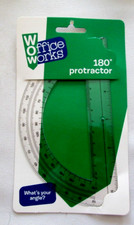 Office Works Plastic Protractor 6-inch 180 Degree Protractor
