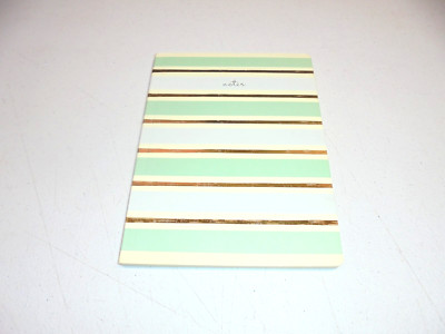 Class Act Gold Green Stripes Blank Journal 80 sheets NEW 