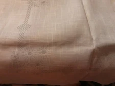 Fabric White Linen Tablecloth 68 X 50