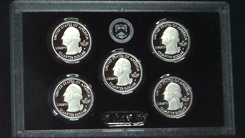 2013-S US Mint ATB Quarter 90% Silver Proof Set 5 Coins 23ococ0720 - Image 4 of 4