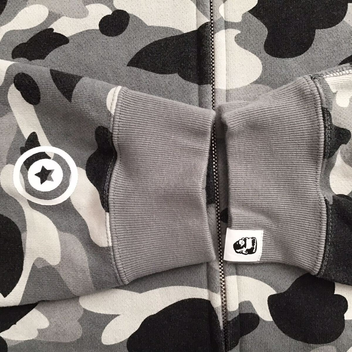 NFS limited BAPE camo shark full zip hoodie Gray A Bathing Ape