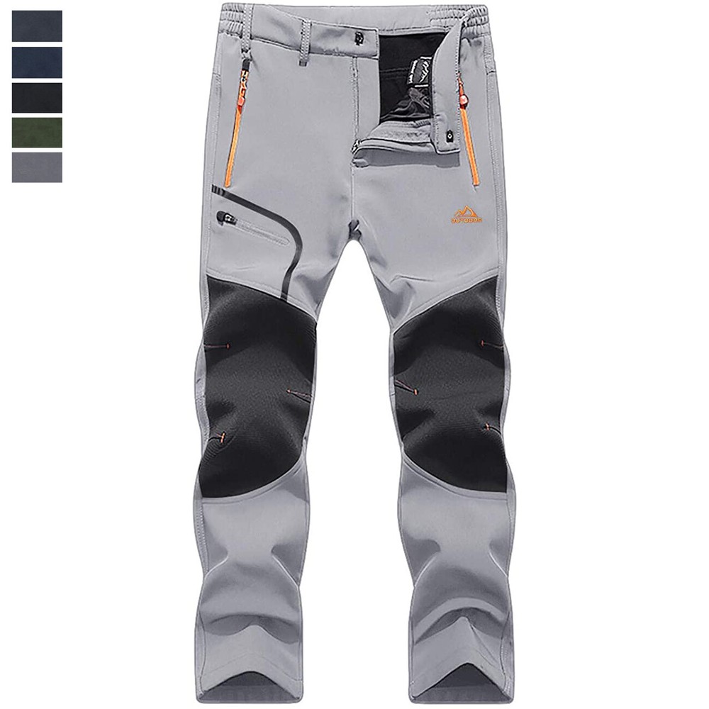Men's Thermal Hiking Pants Softshell Waterproof Winter Outdoor Ski Snow Trousers