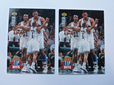 (2) 1994-95 Upper Deck Tip Offs HOF Alonzo Mourning #168 – 1 is Silver Signature