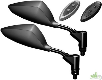2 KLEINE SPIEGEL YAMAHA TMAX T-MAX 2006 2007 LENKER SOFT TOUCH SPIEGEL