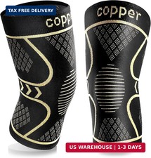 Copper Knee Braces for Women and Men 2 Pack, Knee Compression Sleeve for Knee Pa