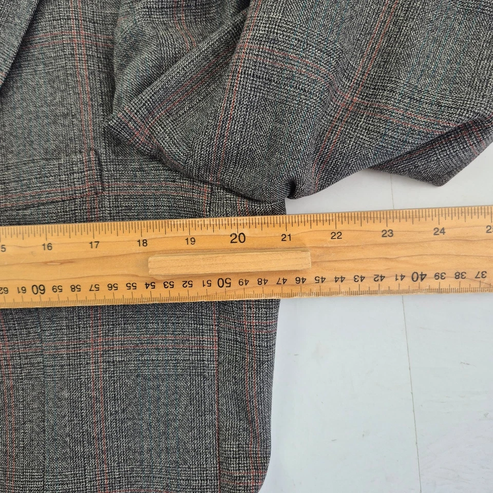 GIEVES & HAWKES Suit 42 Trousers W34 L31 Grey Men's Wool Check Two Piece Classic - Image 3 of 4