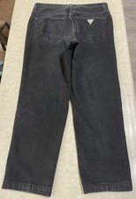 Guess USA American Tradition Jeans 36x30 Black Denim 90  s Vintage Made In USA