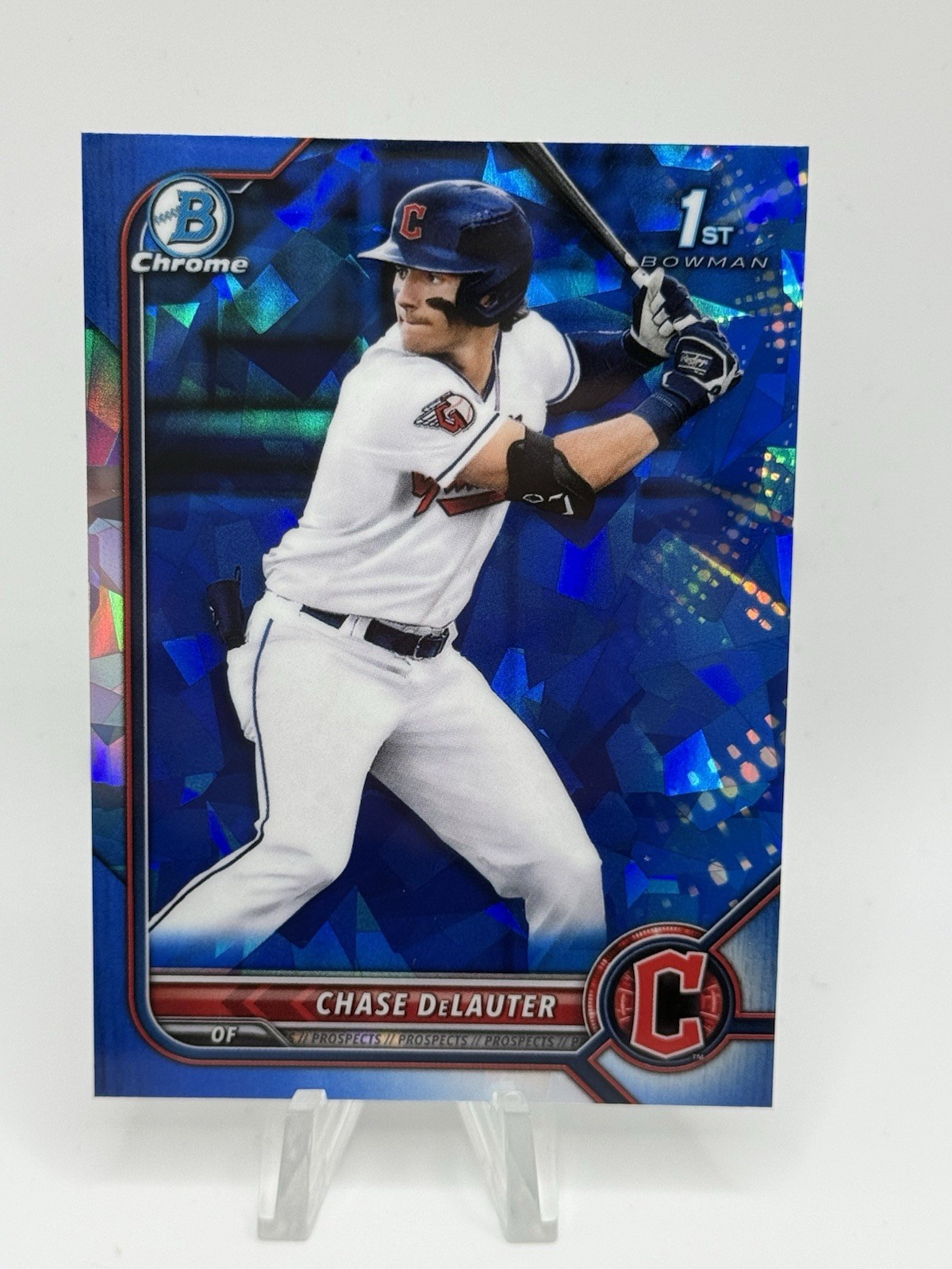 Chase DeLauter 2022 Bowman Chrome Draft Sapphire #BDC49 1st Bowman Guardians