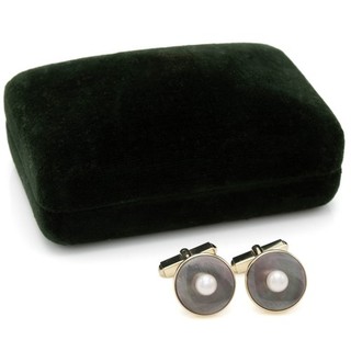 Mikimoto 14k Mother of Pearl Japanese Cultured Akoya Pearl Cufflinks #JB748 5