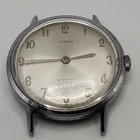 Vintage 1967 Timex Marlin Watch Running Silver Tone 33mm No Band