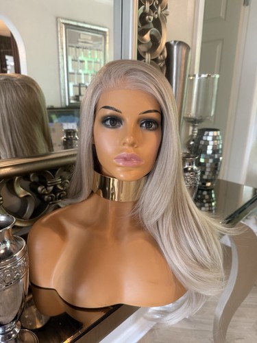 Blonde Lace Front Wig NEW PRE CUT Lace Natural Density Blonde 2 Tone Blonde Wig - Picture 5 of 17