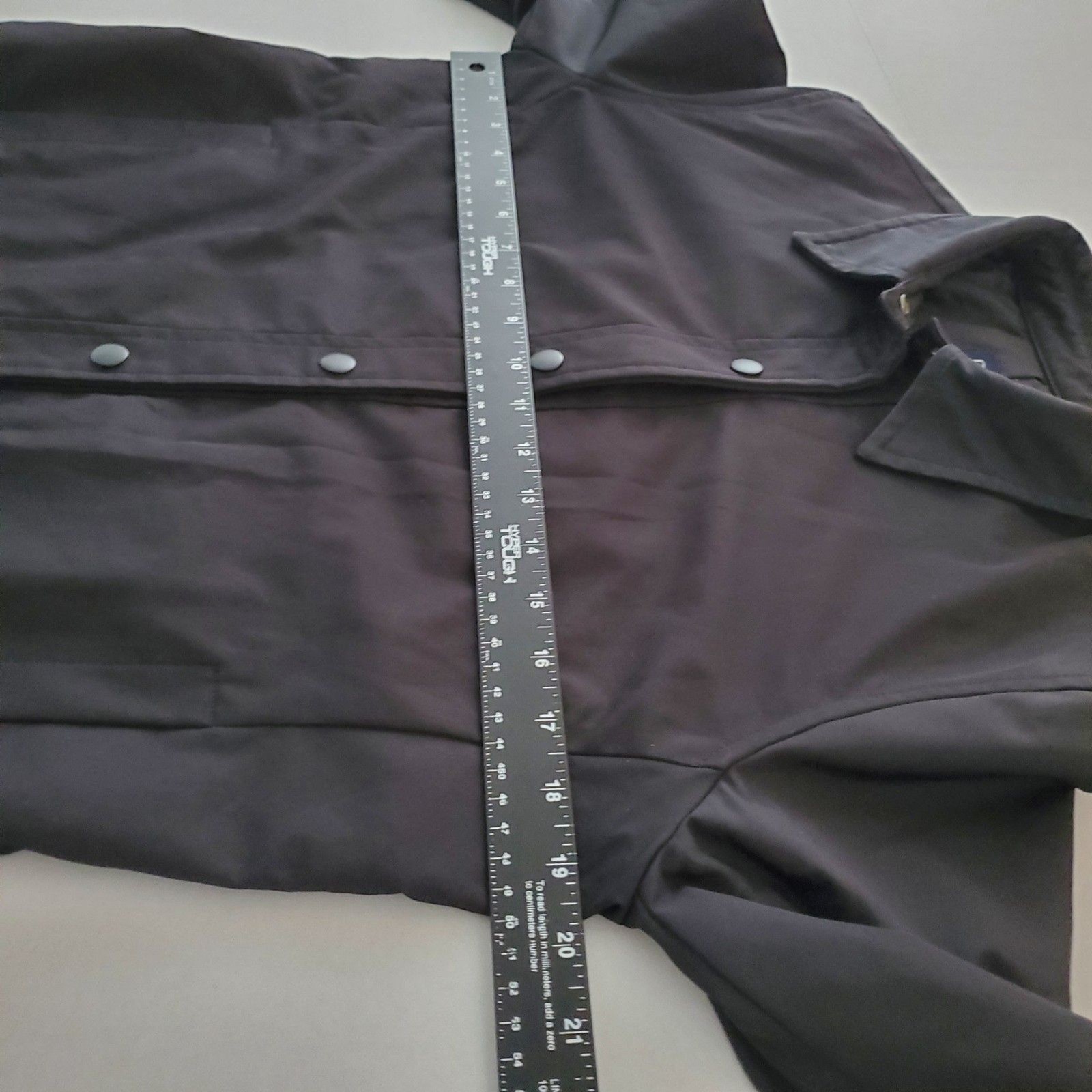 Gap Black Snap Button Collared Jacket Pockets Siz… - image 5