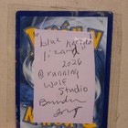 Blue Horned Lizard Animal painted art Card laminated ooak aceo atc  — photo 4