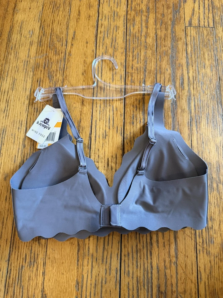 Sutiã feminino B.temptd By Wacoal pequeno cinza sem fio vieira sem costura 952287 (B) - Imagem 3 de 4