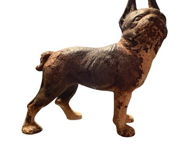 CAST IRON ''BOSTON TERRIER'' STILL COIN BANK MADE BY VINDEX TOYS 1931 #2
