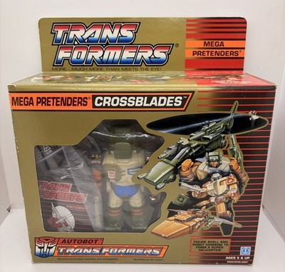 Vintage HASBRO Transformers G1 AUTOBOT Mega Pretender CROSSBLADES komplett w/Box