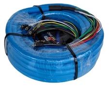 Deejay LED TBHMED52BLUE Blue 52ft 10rca 3 Power Copper