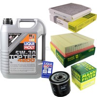 Mann Inspektionspaket 5L Liqui Moly Top Tec 5W-30 FüR Mercedes B-Klasse W246