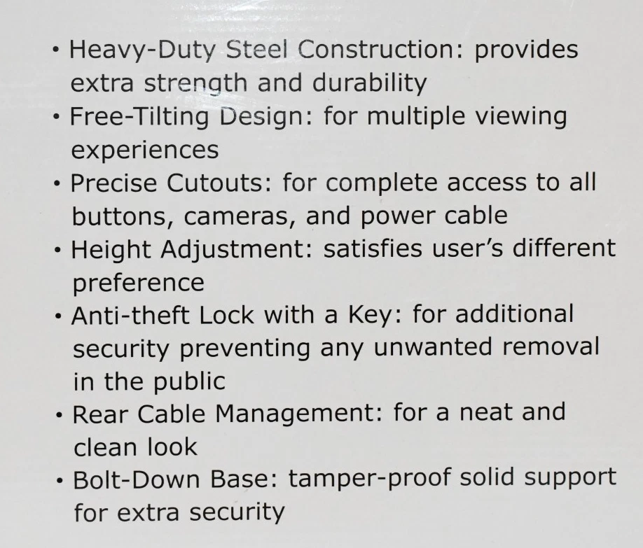 NIB Mount-IT! Anti-Theft Tablet Kiosk Floor Stand Compatible w/ iPad - Image 4 of 4