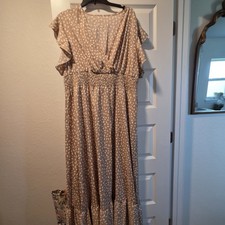 Womens Shein Curve 1xl - 2xl DRESS Short Sleeve Beautiful Polka Dot