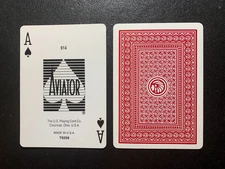 Swap Playing Card   ACE OF SPADES    Aviator   Made in the USA