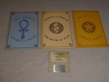 AMIGA COMPUTER PC GAME EXODUS ULTIMA III DISK & MANUALS ANCIENT AMBER RUNES 1986