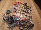 Massive Bracelet & Bangle Lot 4lbs Vintage Costume Jewelry, Old Untested Plastic