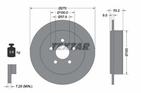 2Er-Set 2Er Set Bremsscheibe Textar 92108600 Chrysler 04383551 Chrysler 04509553