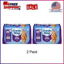 2 Pack, Fresh Step Odor Shield Multi-Cat Clumping Cat Litter, Febreze Freshness