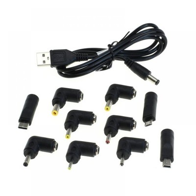 OTB USB Ladekabel mit DC Stecker und Adaptern, 10-teilig