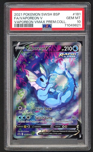 Vaporeon V graded PSA 10 for sale on eBay