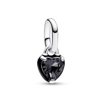 Pandora Schmuck AnhäNger Silber Schwarzes Chakra Herz 793042C01