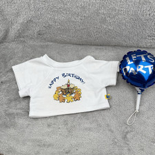 Build-A-Bear Happy Birthday Shirt  Let's Party Balloon Retired Celebration